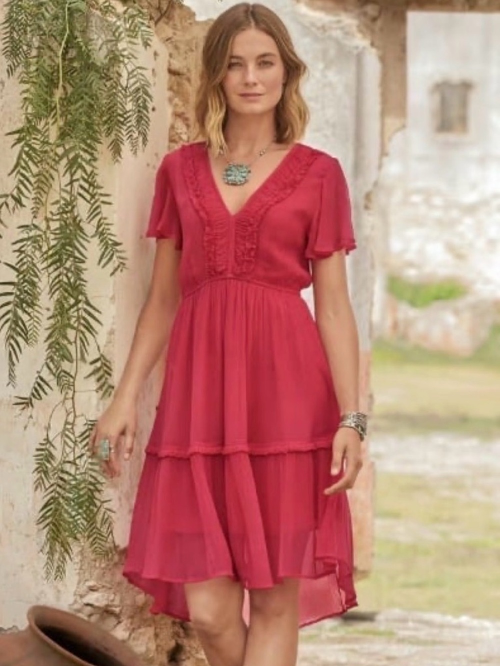 SUNDANCE Monaco Meet Up Dress Romanticore Farmcore Cottagecore Size L